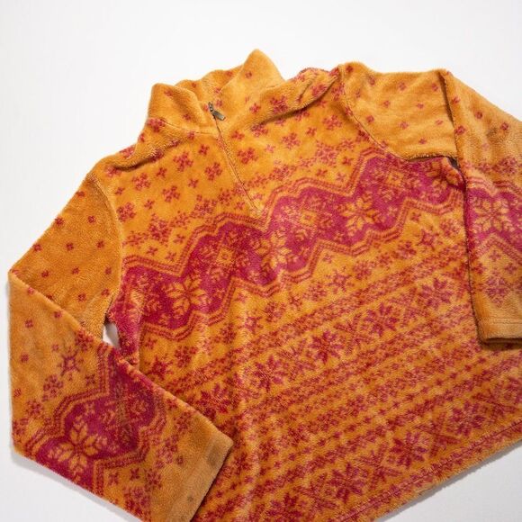 Vtg 90s Talbots Petites Fleece Sweater Womens Medium 1/4 Zip Jacket Made in USA - Picture 5 of 13